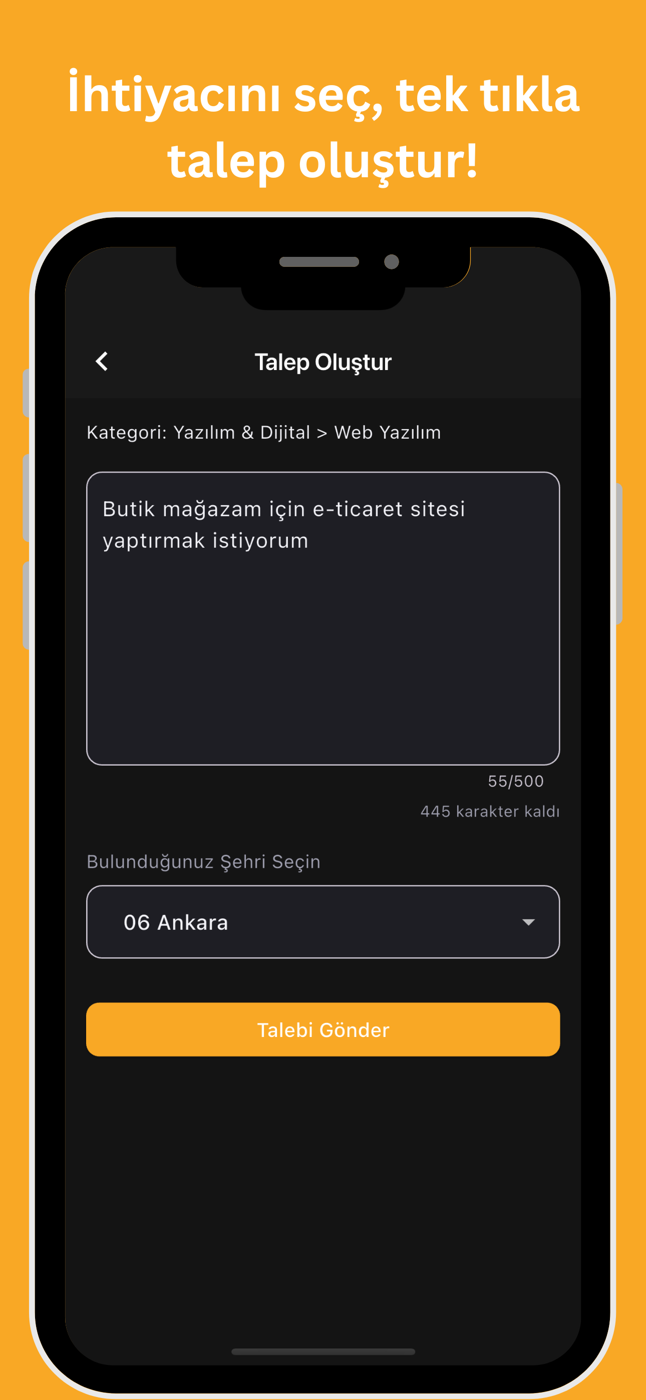 Talep Oluştur